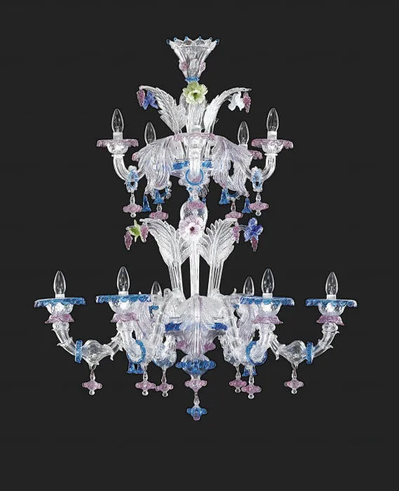 11 Arm Rezzonico Style Murano Chandelier