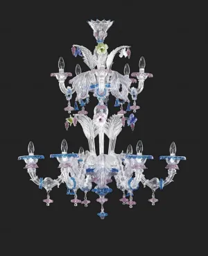 11 Arm Rezzonico Style Murano Chandelier
