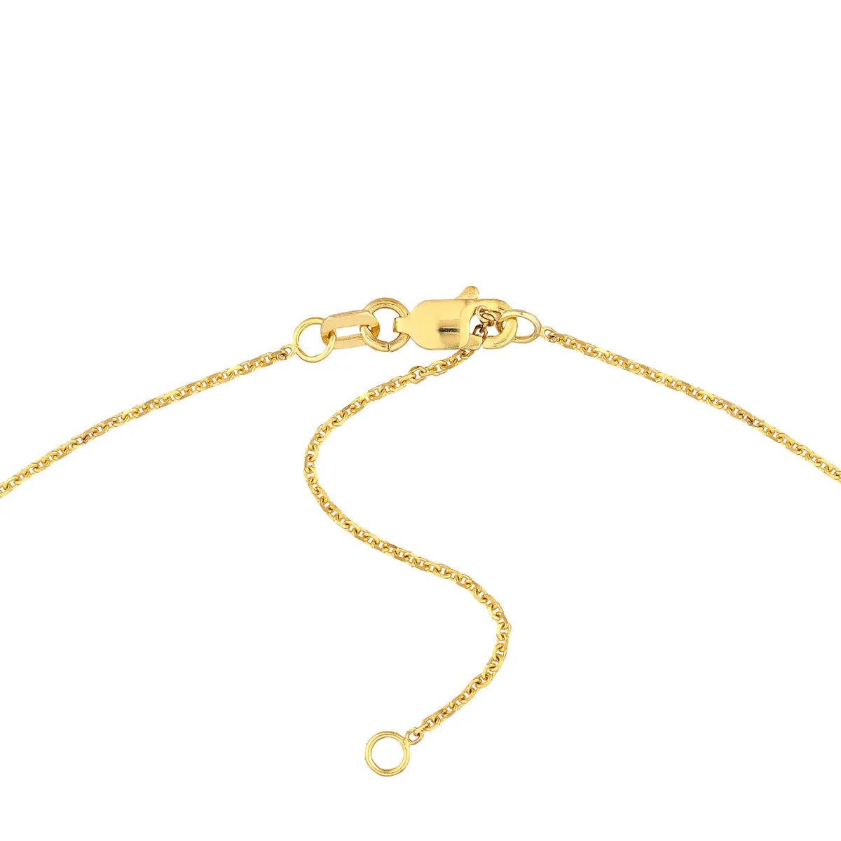 14K Yellow Gold Multi Heart Station Necklace