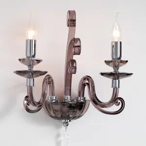 2-Light Wall Light | Fumé Glass