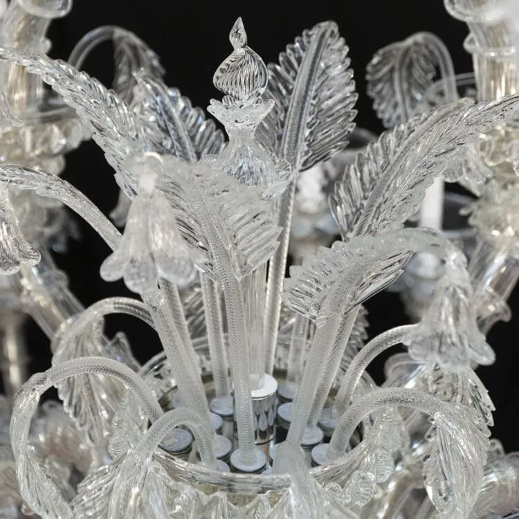 32 Light Rezzonico Style Murano Glass Chandelier