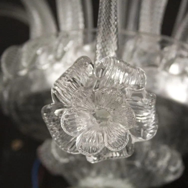 4 Light  Sconce | Clear Murano Glass