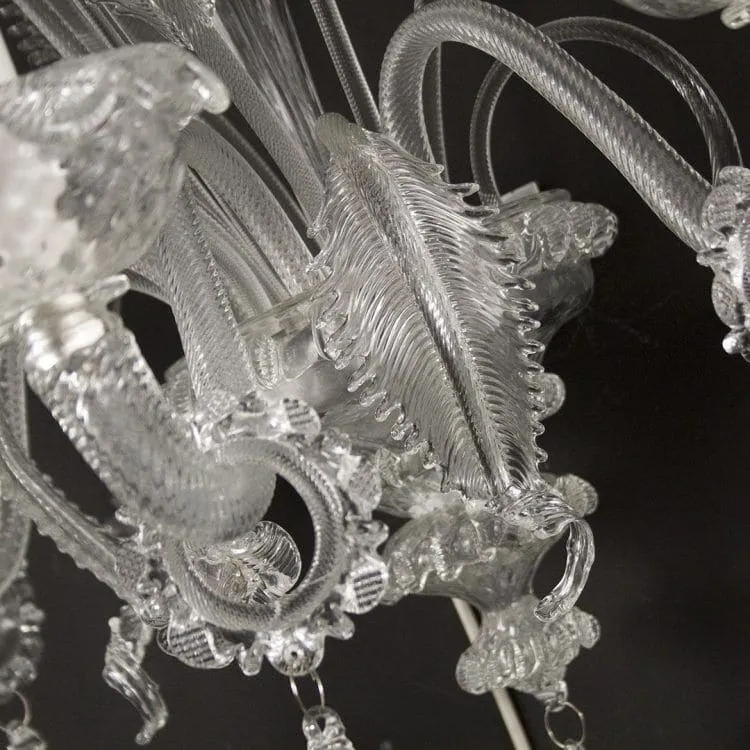 4 Light  Sconce | Clear Murano Glass