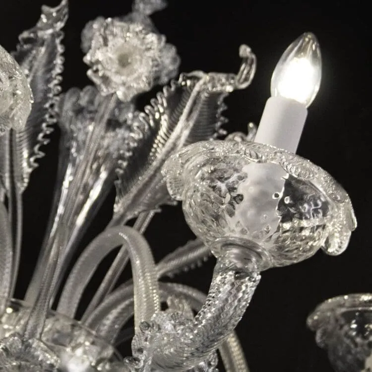 4 Light  Sconce | Clear Murano Glass