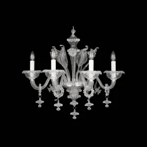 4 Light  Sconce | Clear Murano Glass