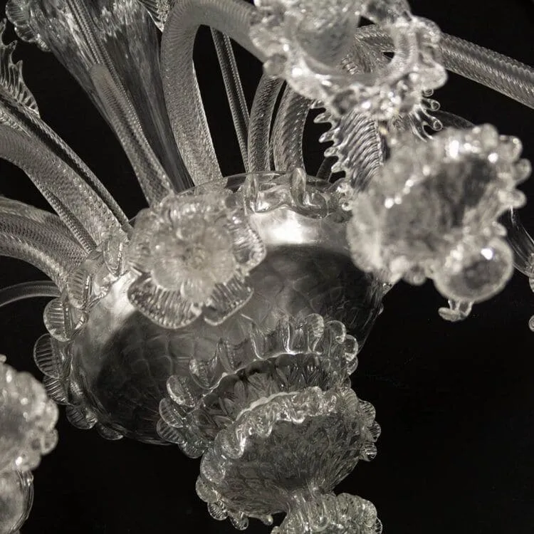 4 Light  Sconce | Clear Murano Glass