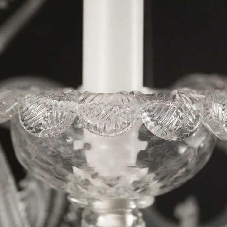 4 Light  Sconce | Clear Murano Glass