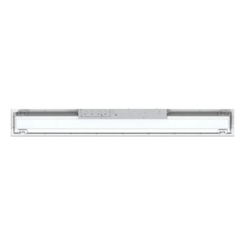 4FT, 6" Wide Slot Recessed Commercial Linear Lights, 4400 Lumen Max, Wattage and CCT Selectable, 120-277V