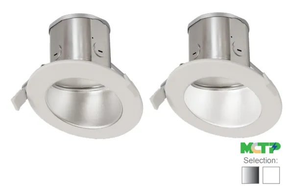 4" LED ROUND COMMERCIAL RECESSED LIGHT, 20W, 1720 LUMENS, CCT SELECTABLE, 120-277V, HAZE OR WHITE