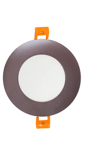 4" LED ROUND ULTRA SLIM RECESSED LIGHT, 9W, 630 LUMENS, CCT SELECTABLE, 120V, OIL-RUBBED BRONZE