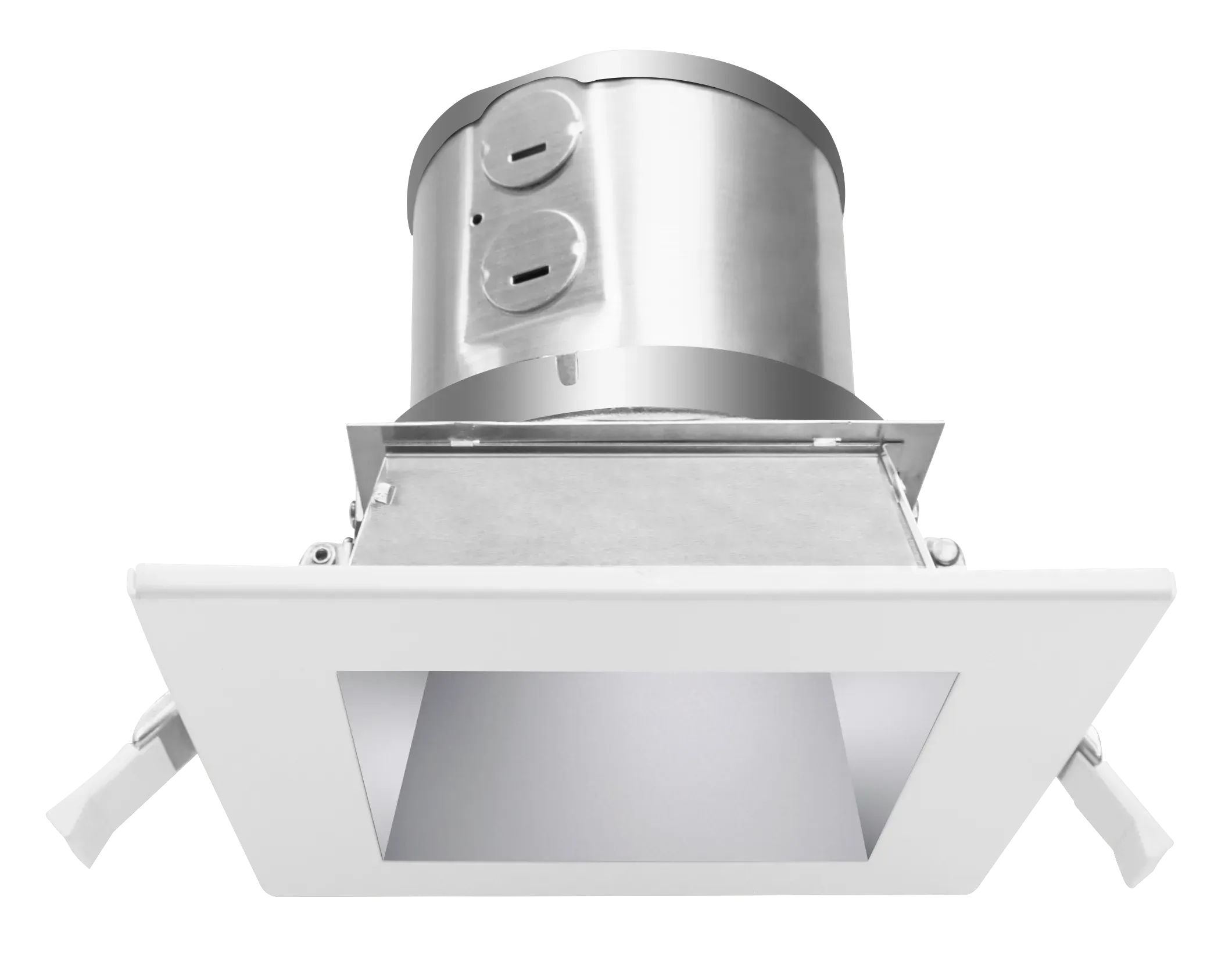 4" LED SQUARE COMMERCIAL RECESSED LIGHT, 3200 LUMEN MAX, WATTAGE AND CCT SELECTABLE, 120-277V, HAZE OR WHITE