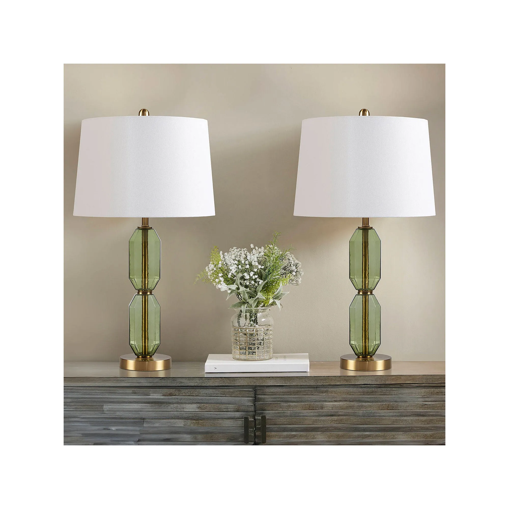 510 Design 26.5 Zirconia Faceted Table Lamp - GREEN ONE SIZE