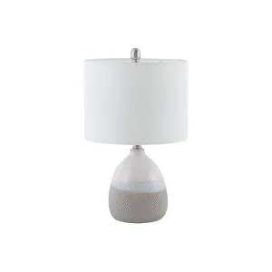 510 Design Driggs Ceramic Textured Table Lamp - GREY ONE SIZE