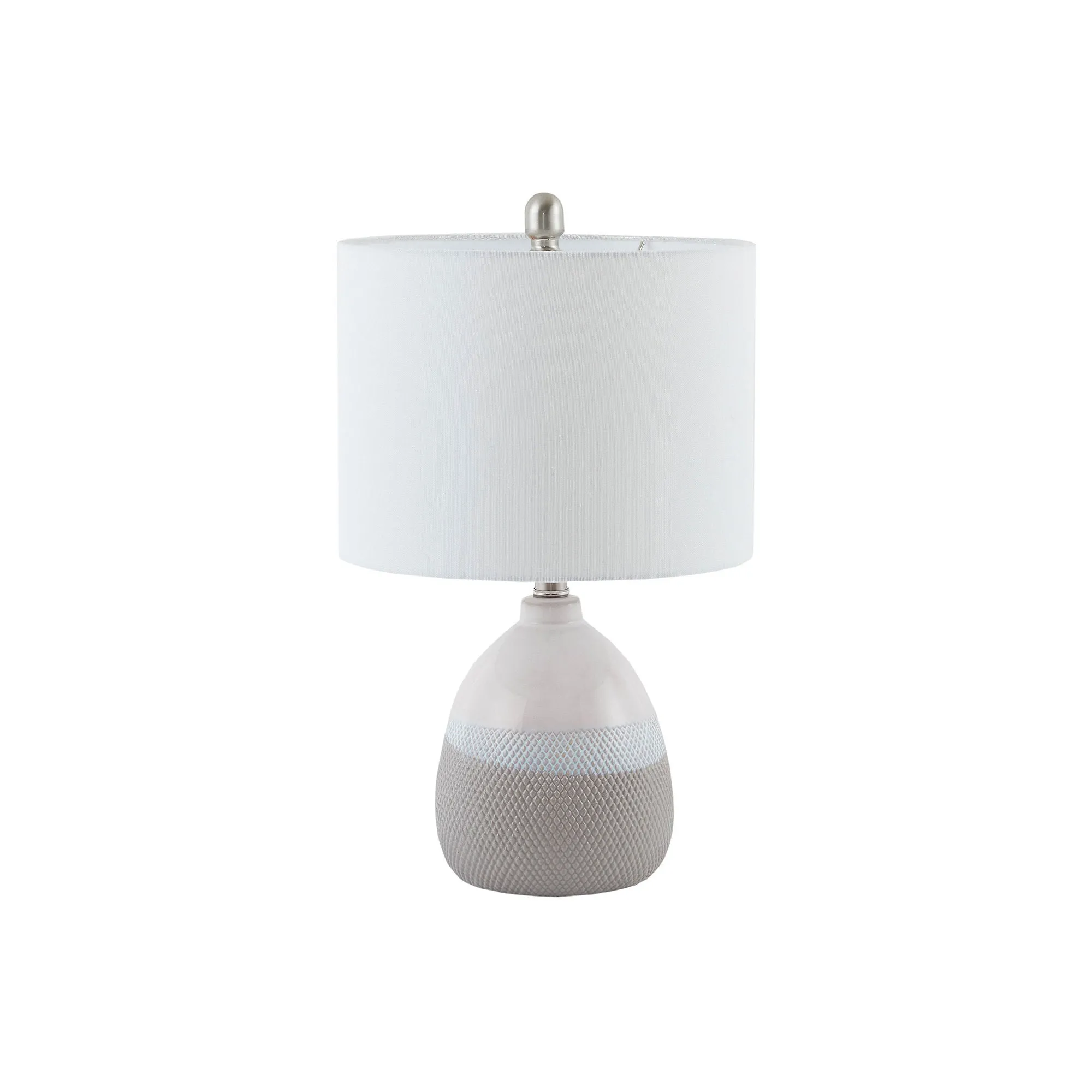 510 Design Driggs Ceramic Textured Table Lamp - GREY ONE SIZE