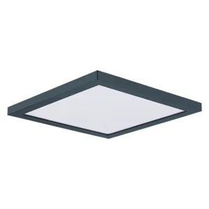 6.5" LED Square Flush Mount, 1050 Lumens, 15W, 3000K CCT, 120V, Black, White, or Satin Nickle Finish