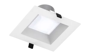 6" LED Square Commercial Downlight, 3150 Lumen Max, Wattage & CCT Selectable, 120-277V