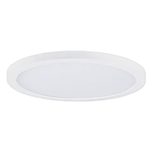 9" LED Flush Mount, 1200 Lumens, 18W, 3000K CCT, 120V, Black, White, or Satin Nickle Finish