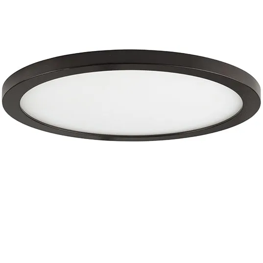 9" LED Wafer Surface Mount, 2,100 Lumens, 20W, 3000K CCT, 120-277V, Black, White, Bronze, or Satin Nickle Finish