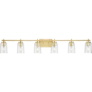 Adley Collection Six-Light Clear Glass Bath Vanity Light