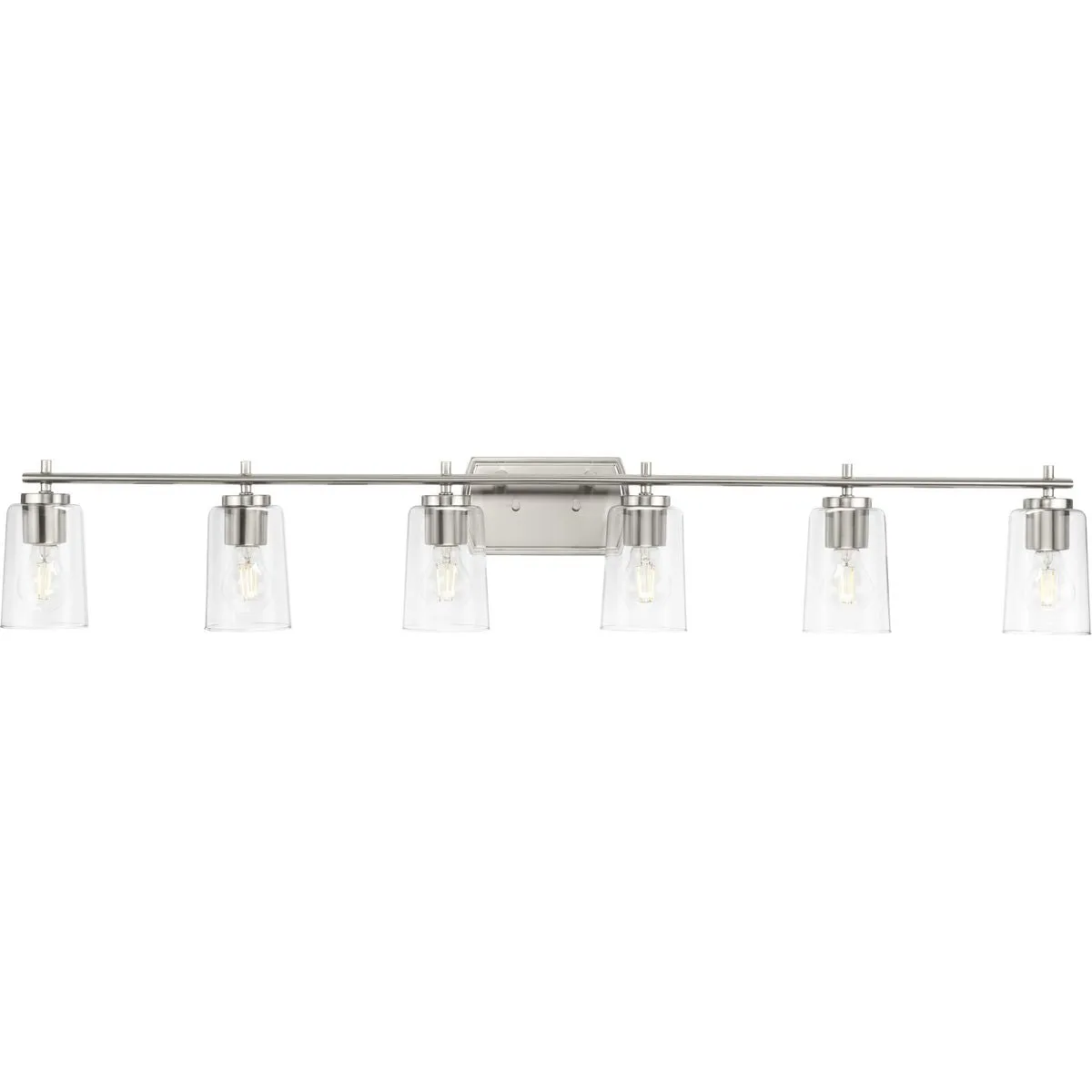 Adley Collection Six-Light Clear Glass Bath Vanity Light