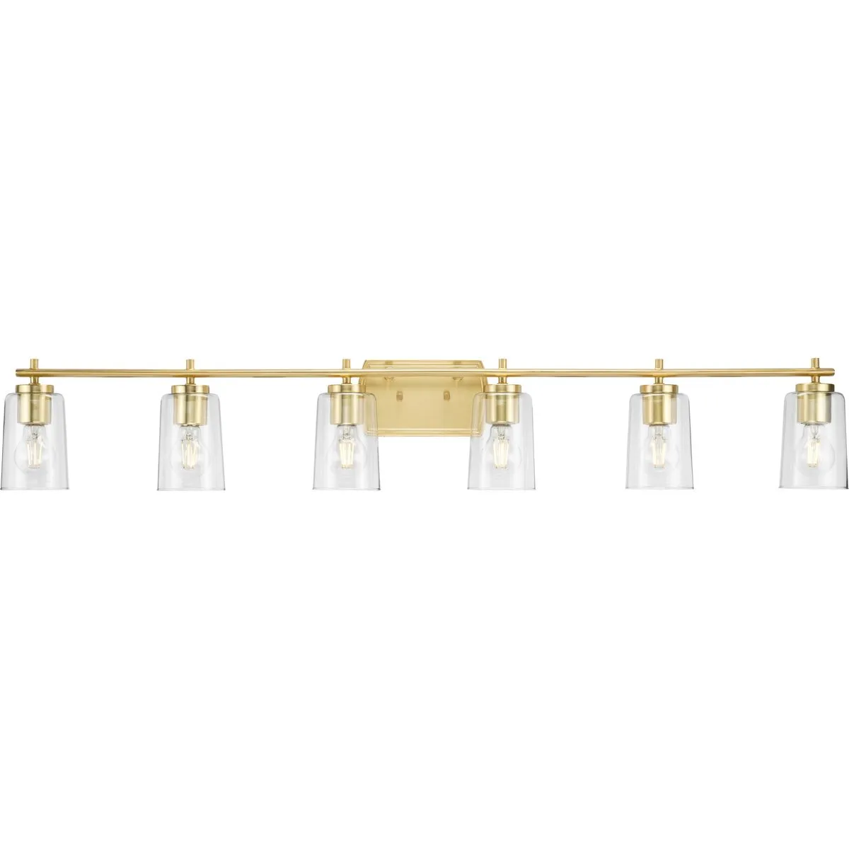 Adley Collection Six-Light Clear Glass Bath Vanity Light