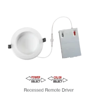 Advanta LED 6 Inch Recessed Downlight with Remote Driver, 990 Lumens, 13W, TRIAC Dimming, CCT Selectable: 2700K/3000K/3500K/4000K/5000K, 120V