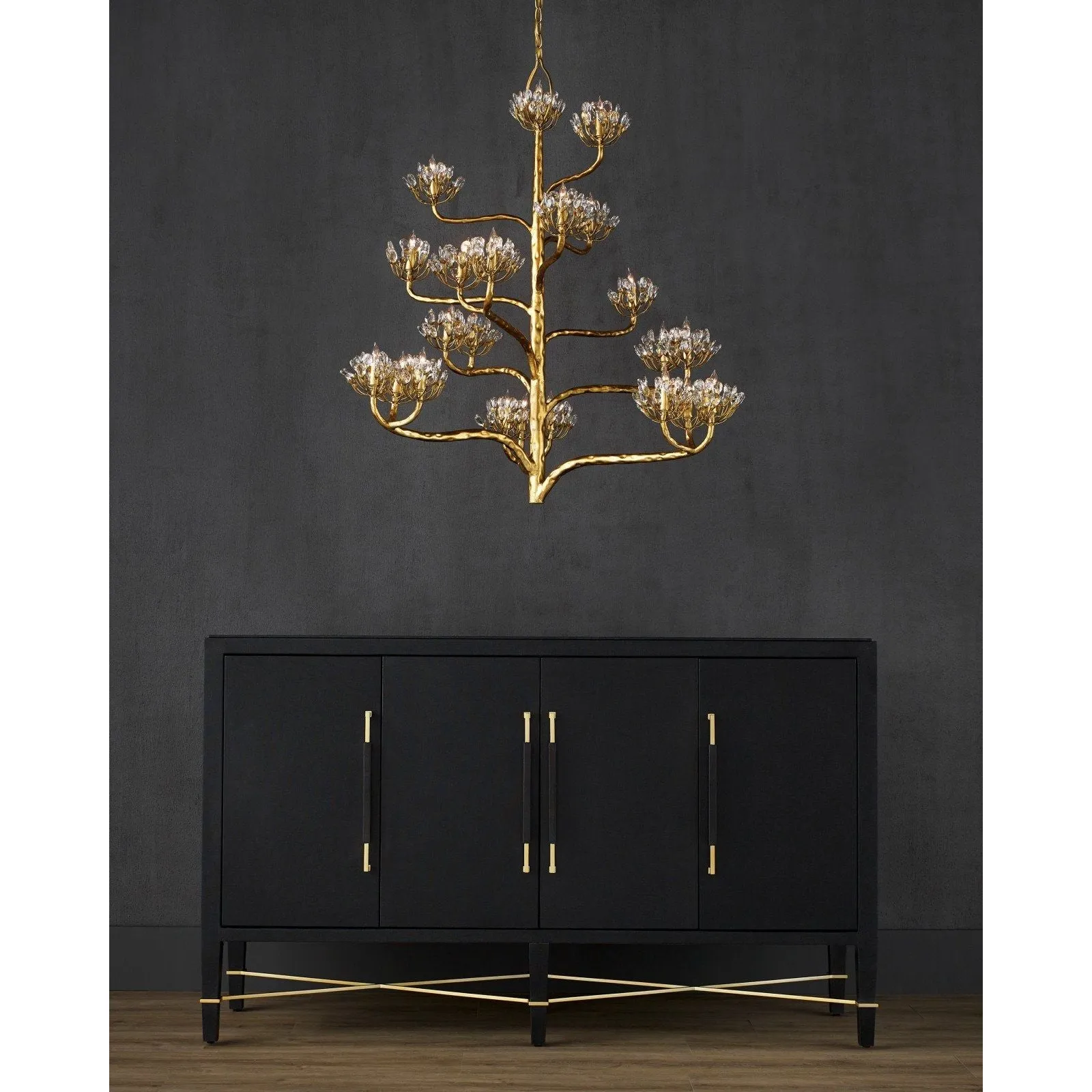 Agave Americana Gold Chandelier