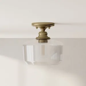 Aiken Collection One-Light Clear Glass Flush Mount Light