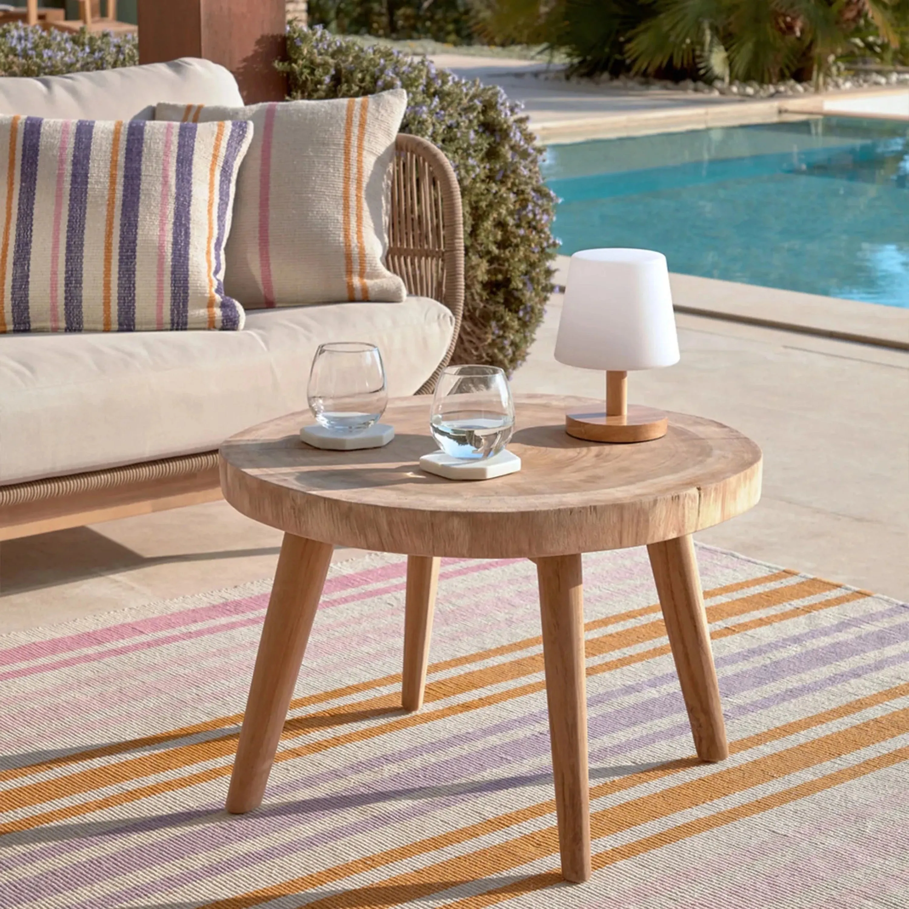 Ambar Outdoor Table Lamp - Oak