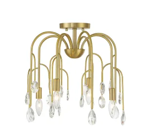 Anholt Four Light Convertible Semi-Flush or Pendant