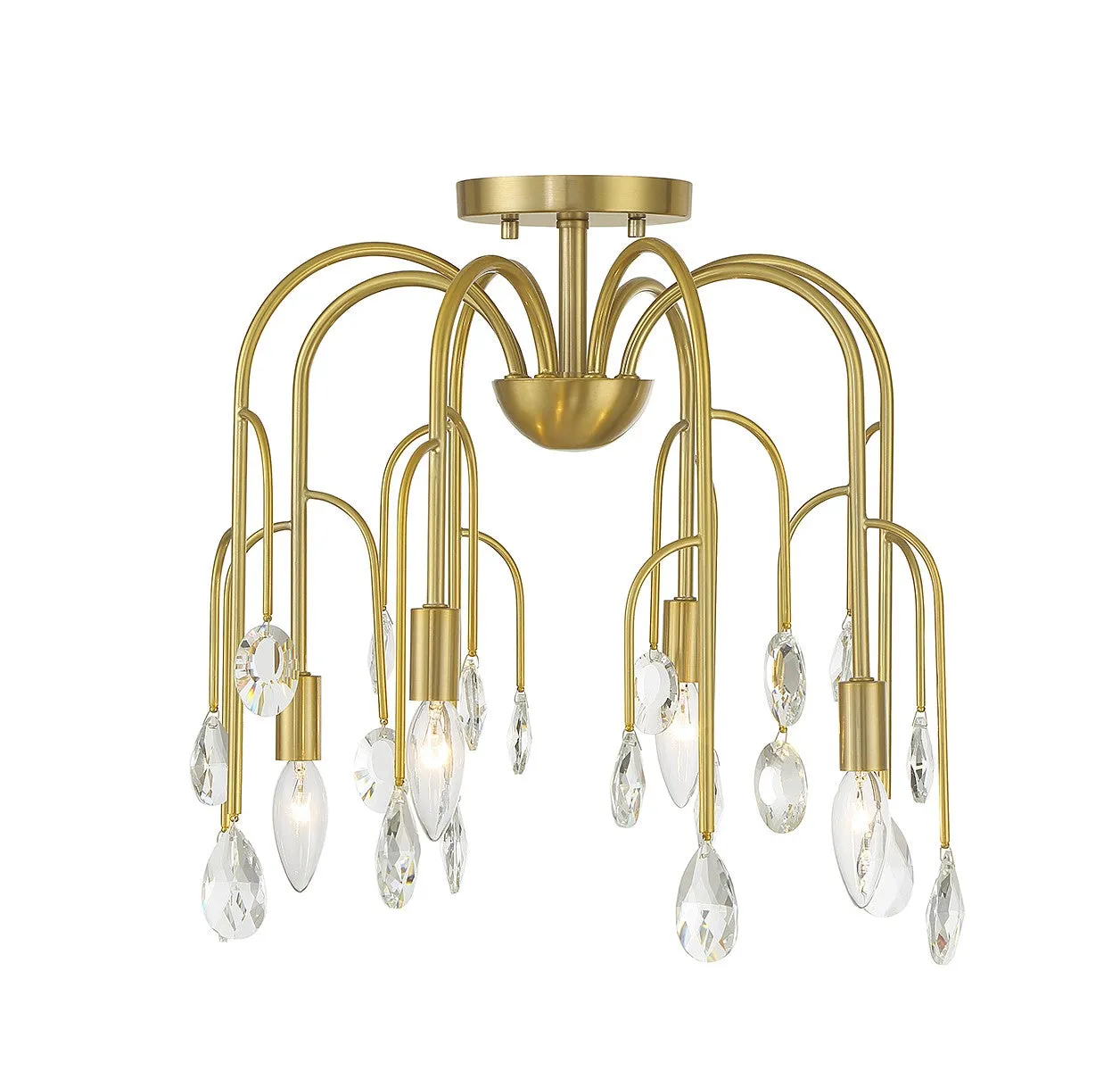 Anholt Four Light Convertible Semi-Flush or Pendant