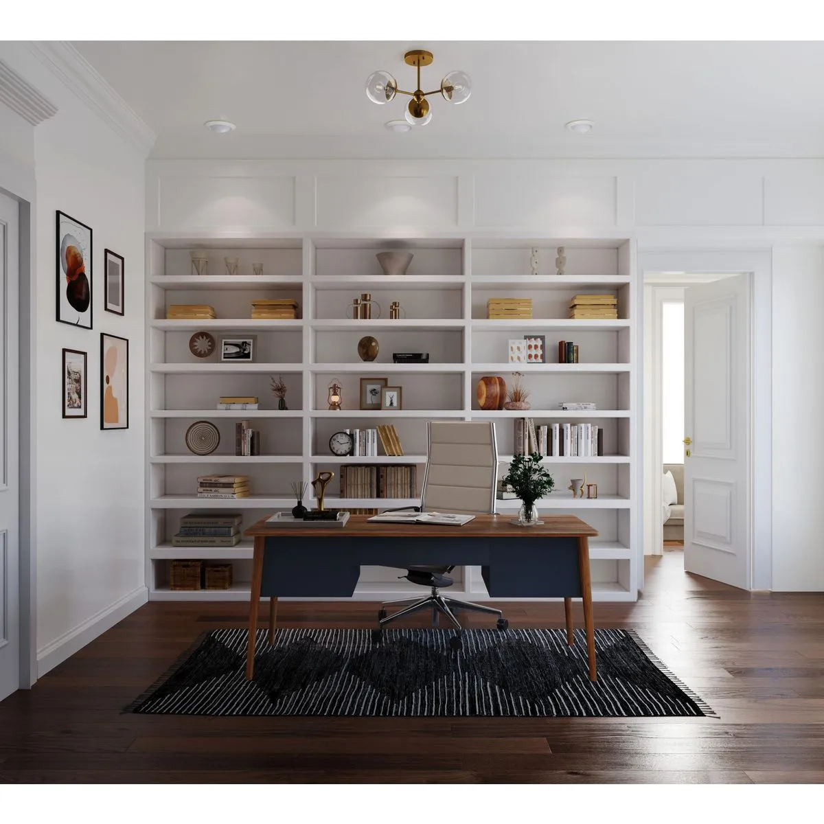 Atwell Collection Three-Light Semi-Flush Mount