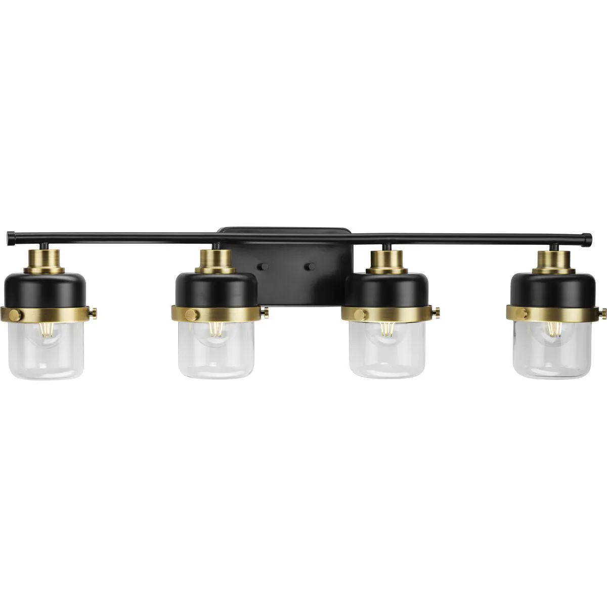 Beckner Collection Four-Light Clear Glass Bath Light