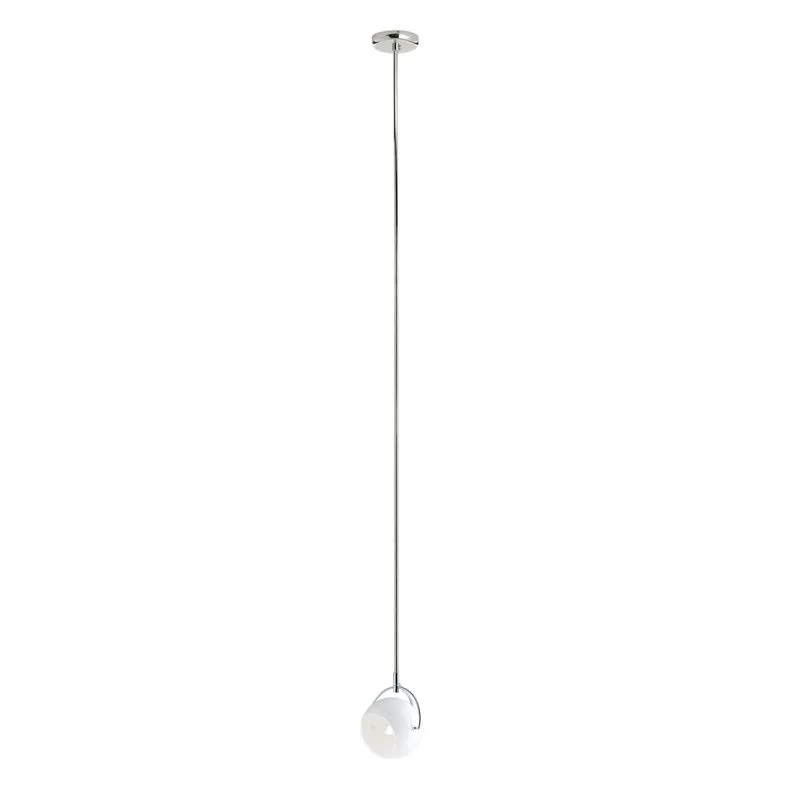 Beluga D57 A17 White Glass Hanging Spot Light From Fabbian