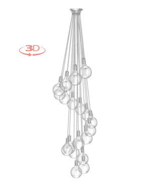 Cluster Chandelier - Staggered: Design Your Own 19 Pendant