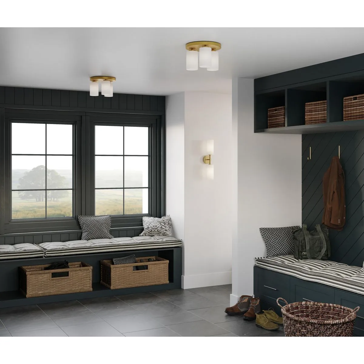 Cofield Collection 12 in. Three-Light Flush Mount P350238
