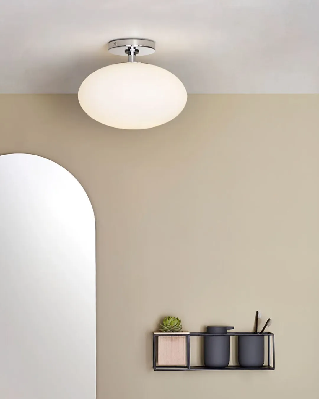 Contemporary Opal Glass Ceiling Light