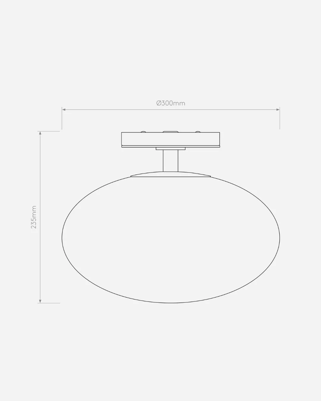 Contemporary Opal Glass Ceiling Light