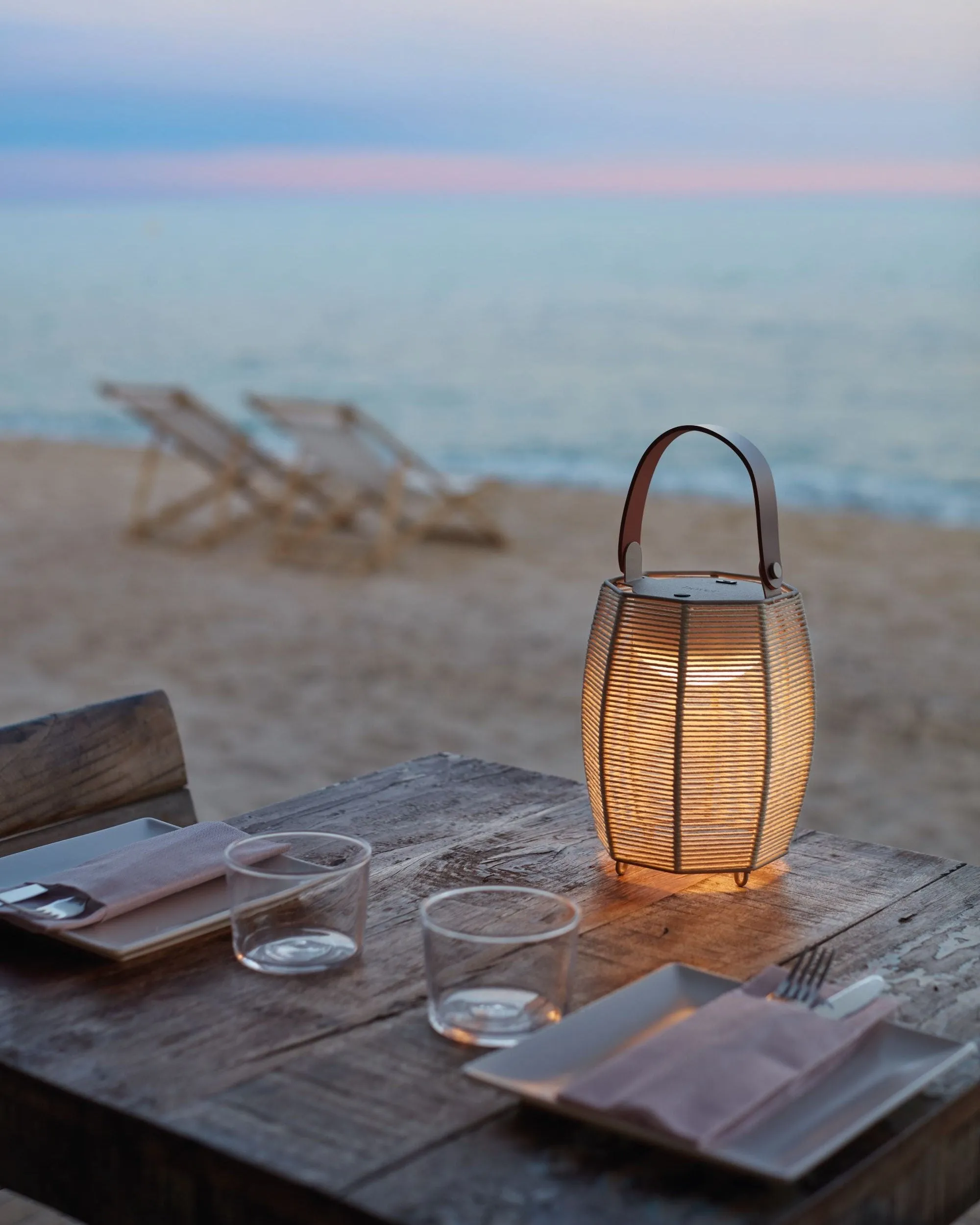 Cotton Shade Portable Lamp