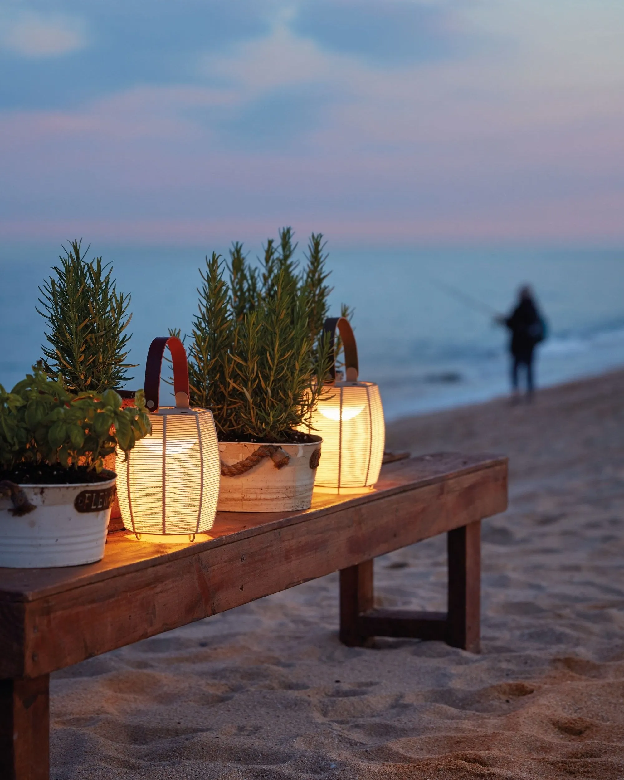 Cotton Shade Portable Lamp