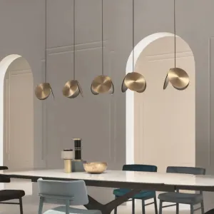 Customizable Circular Metal Disc Ceiling Pendant