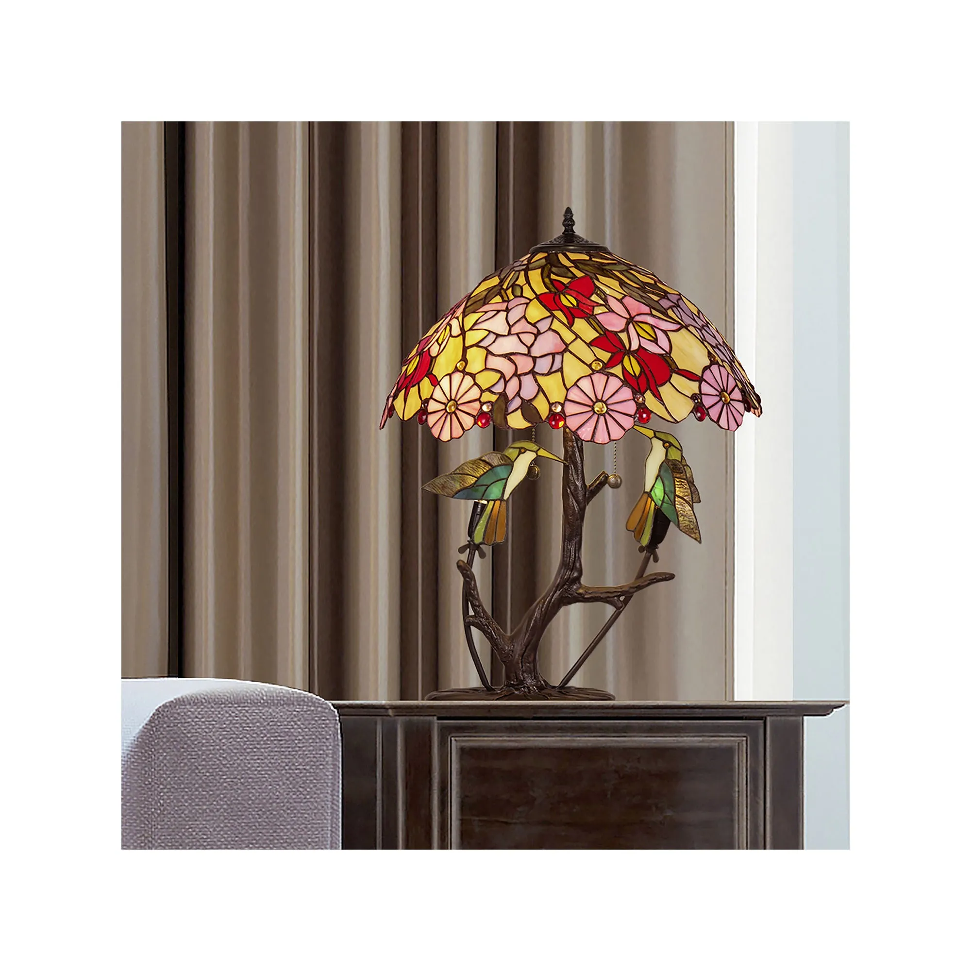 Dale Tiffany 26" Denali Tiffany Table Lamp - BEIGE ONE SIZE