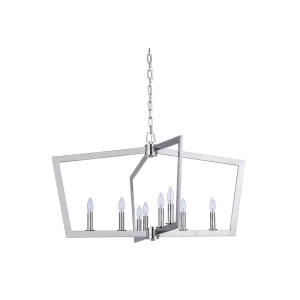 Dexter 8 Light Chandelier - Satin Nickel