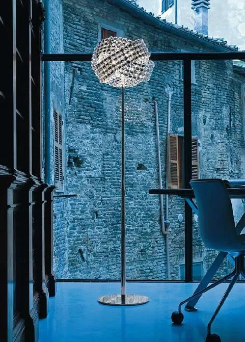 Diamante Glittering Italian Crystal Floor Light By Marchetti