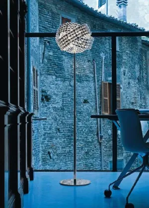 Diamante Glittering Italian Crystal Floor Light By Marchetti