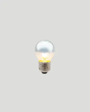 Dimmable E27 LED Silver Cap | G45 | 3W | 2200K