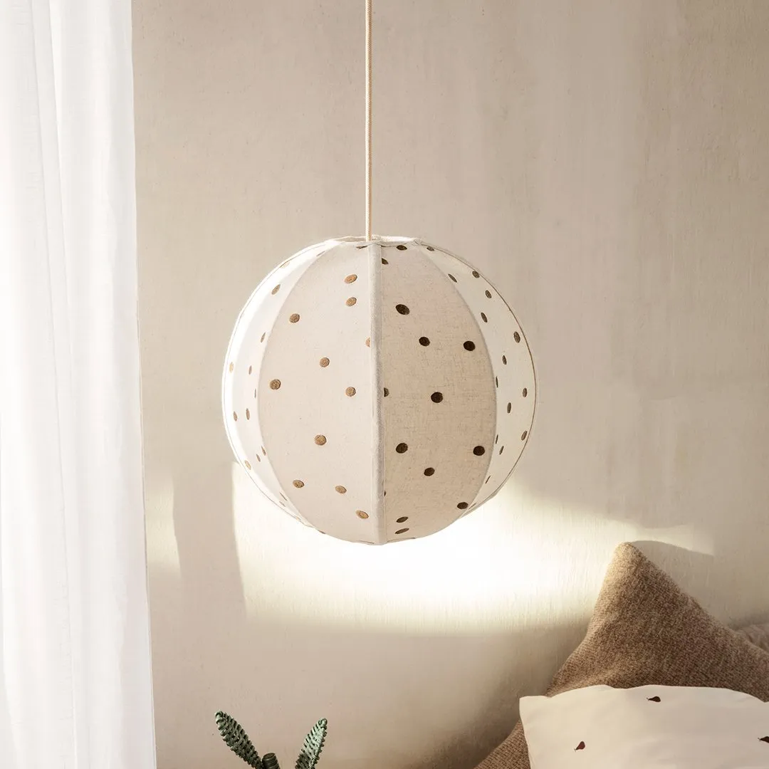 Dots Embroidered Textile Lampshade