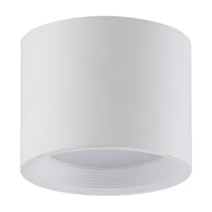 Dual Voltage LED Flush Mount Ceiling Light, 1200 Lumens, 15W, 3000K,  120-277V, White, Reel Collection
