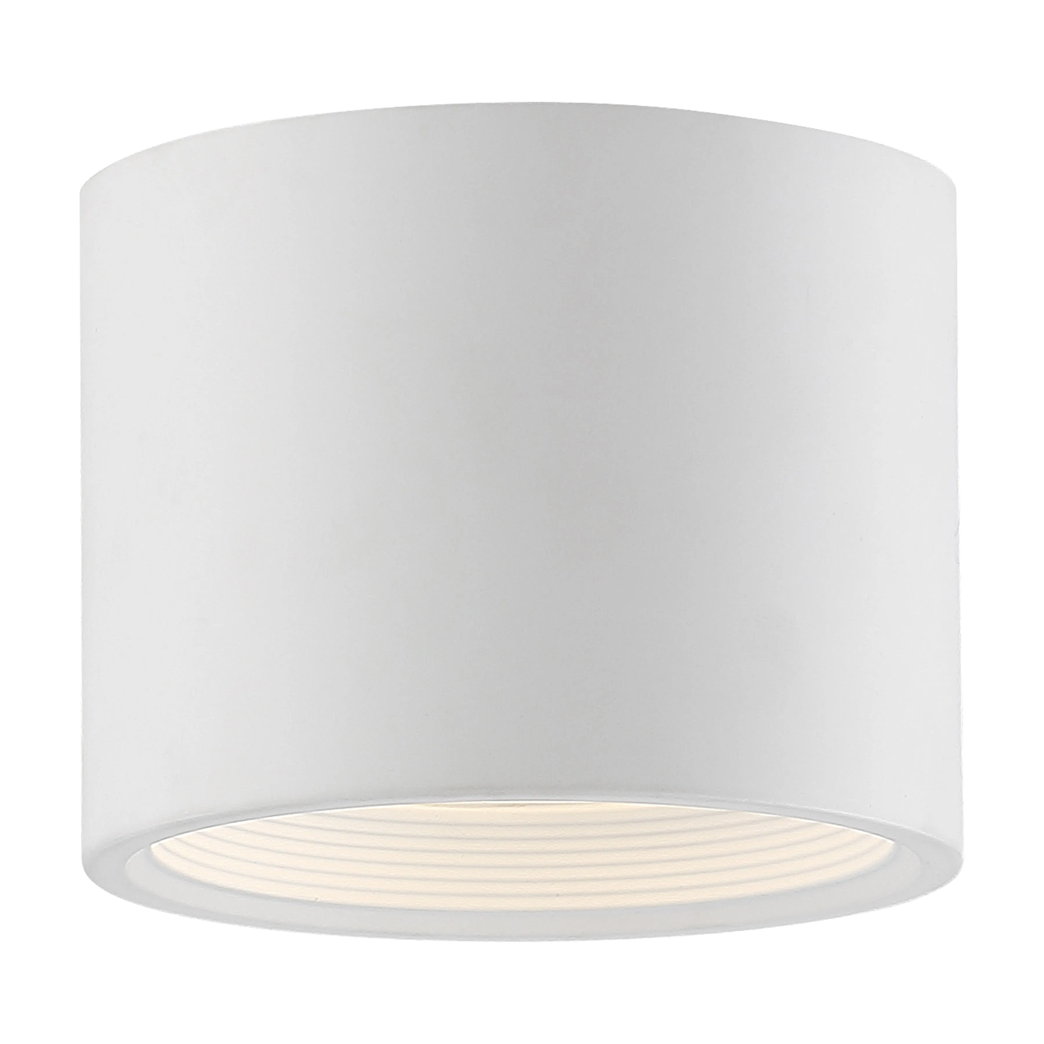 Dual Voltage LED Flush Mount Ceiling Light, 1200 Lumens, 15W, 3000K,  120-277V, White, Reel Collection