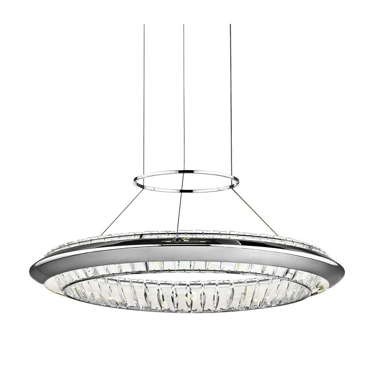 Elan by Kichler Lighting 83621 Joez Collection LED Hanging Pendant Chandelier in Crystal and Polished Chrome  Finish